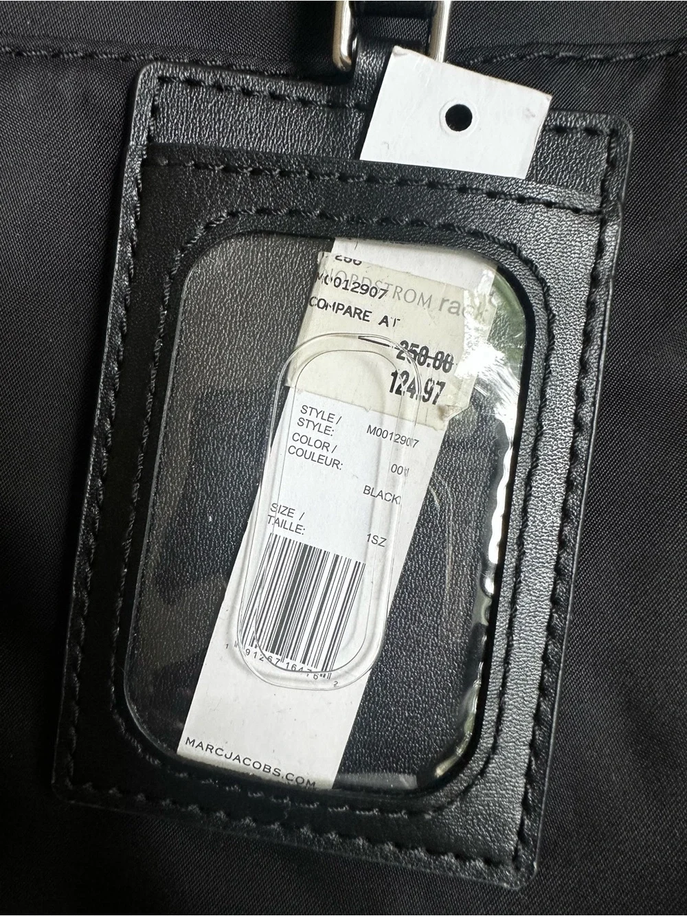 Marc Jacobs Black Nylon Backpack with Front Pockets and Adjustable Straps